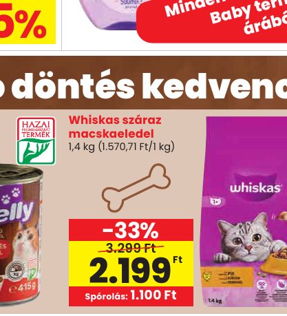 Whiskas száraz macskaeledel