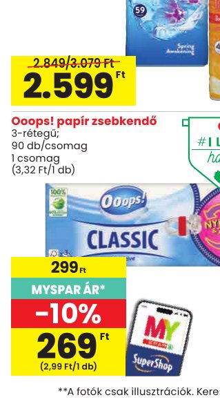 Ooops! papír zsebkendő