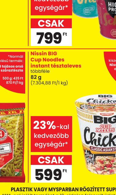 Nissin BIG Cup Noodles instant tésztaleves