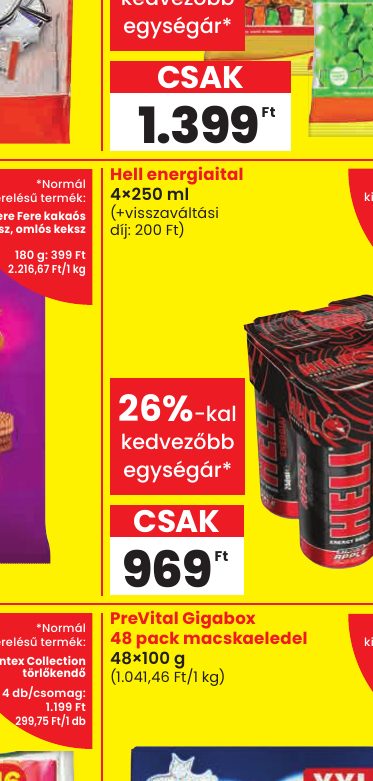 Hell energiaital 4×250 ml