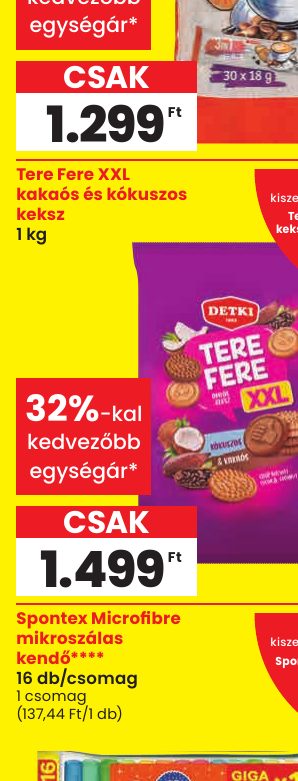 Tere Fere XXL kakaós és kókuszos keksz 1 kg