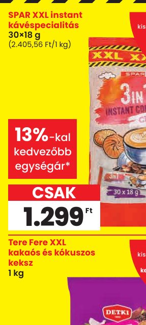 SPAR XXL instant kávéspecialitás 30×18 g