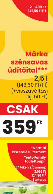 Márka szénsavas üdítőital*** 2,5 l