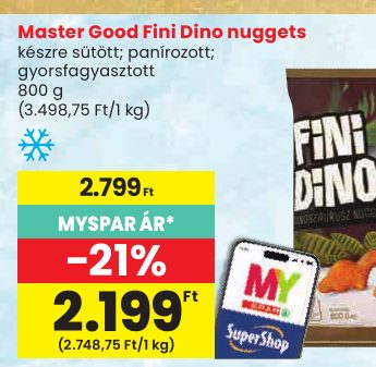 Master Good Fini Dino nuggets
