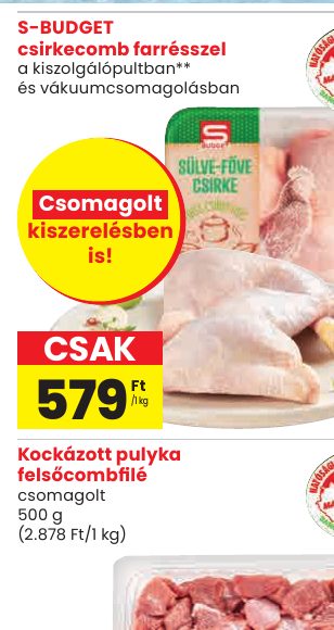 S-BUDGET csirkecomb farrésszel