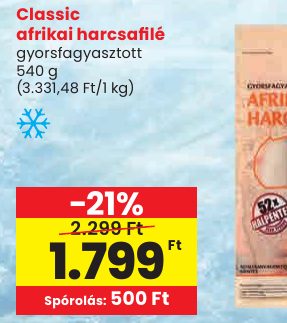 Classic afrikai harcsafilé