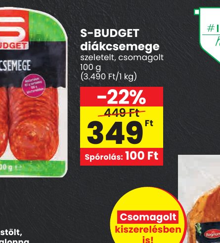 S-BUDGET diákcsemege