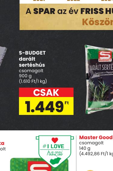 S-BUDGET darált sertéshús