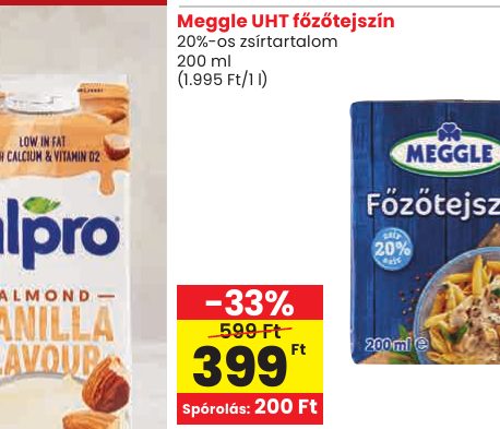 Meggle UHT főzőtejszín