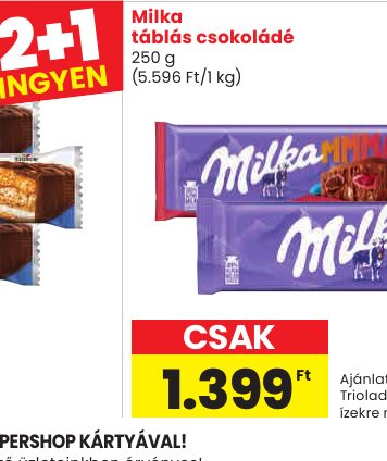 Milka táblás csokoládé