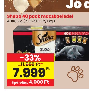 Sheba 40 pack macskaeledel