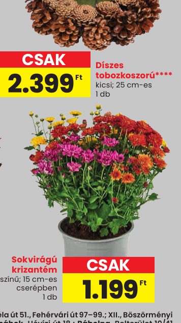 Díszes tobozkoszorú****
