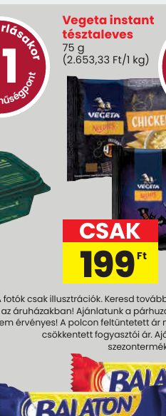 Vegeta instant tésztaleves
