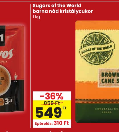 Sugars of the World barna nád kristálycukor