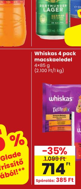 Whiskas 4 pack macskaeledel