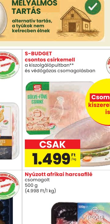 S-BUDGET csontos csirkemell