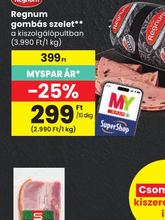 Regnum gombás szelet**