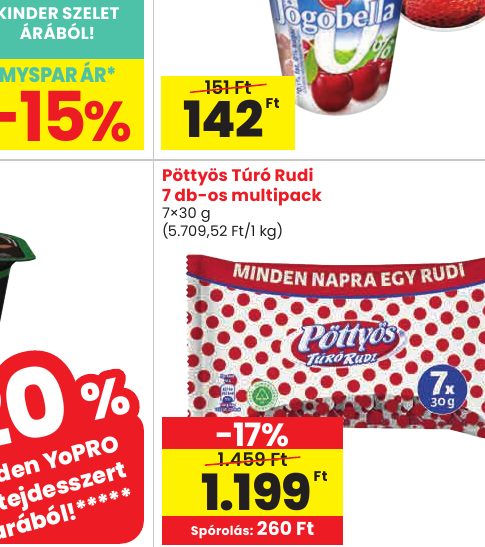 Pöttyös Túró Rudi 7 db-os multipack