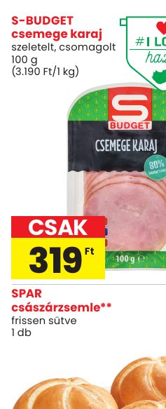 S-BUDGET csemege karaj