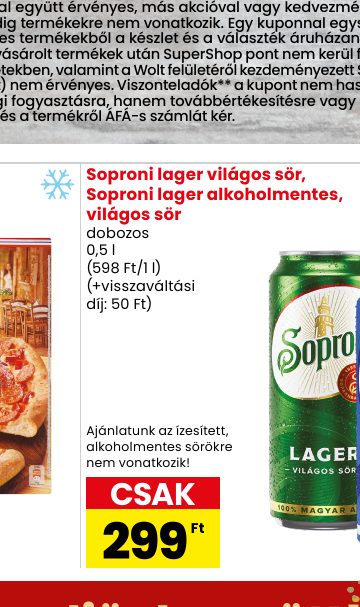 Soproni lager világos sör, Soproni lager alkoholmentes, világos sör