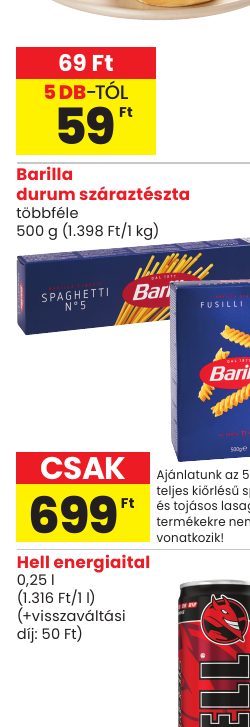 Barilla durum száraztészta