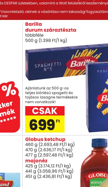 Barilla durum száraztészta