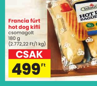 Francia fúrt hot dog kifli