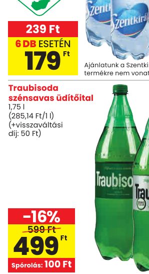 Traubisoda szénsavas üdítőital