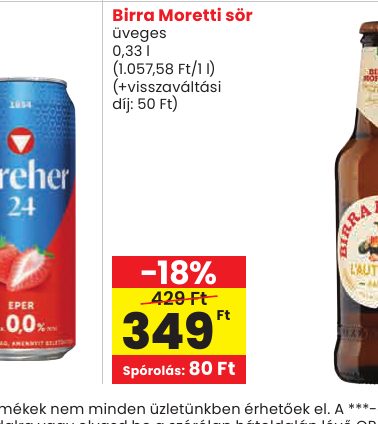 Birra Moretti sör