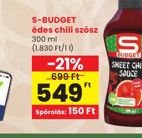 S-BUDGET édes chili szósz