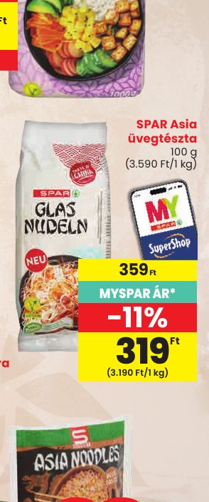 SPAR Asia üvegtészta