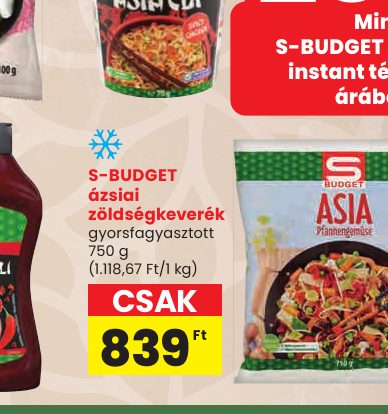 S-BUDGET ázsiai zöldségkeverék