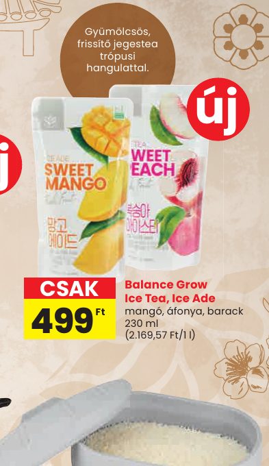 Gyümölcsös, frissítő jegestea trópusi hangulattal.