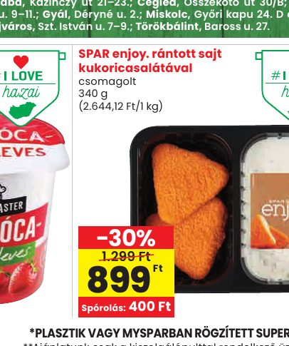 SPAR enjoy. rántott sajt kukoricasalátával
