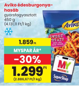 Aviko édesburgonya- hasáb