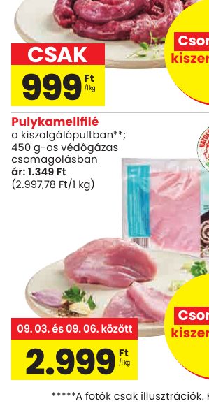 Pulykamellfilé