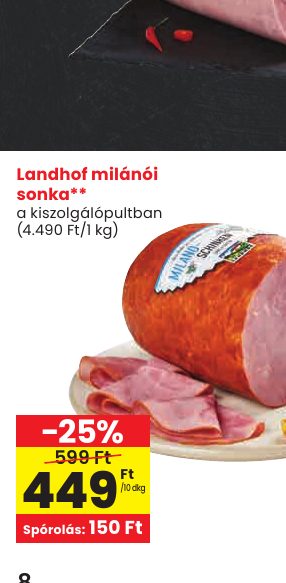 Landhof milánói sonka**