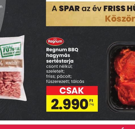 Regnum BBQ hagymás sertéstarja