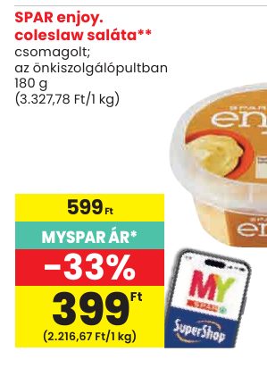 SPAR enjoy. coleslaw saláta**