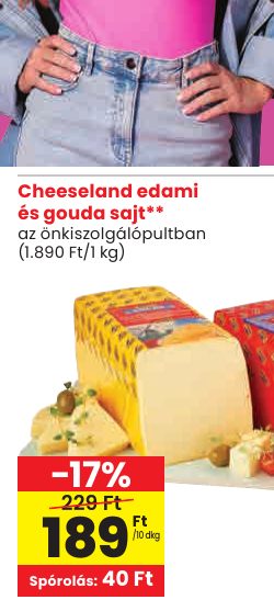 Cheeseland edami és gouda sajt**