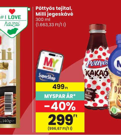 Pöttyös tejital, Milli jegeskávé