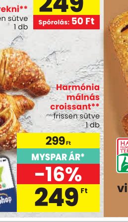 Harmónia málnás croissant**