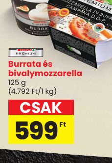 Burrata és bivalymozzarella