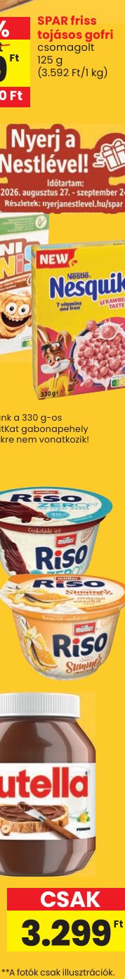 SPAR friss tojásos gofri