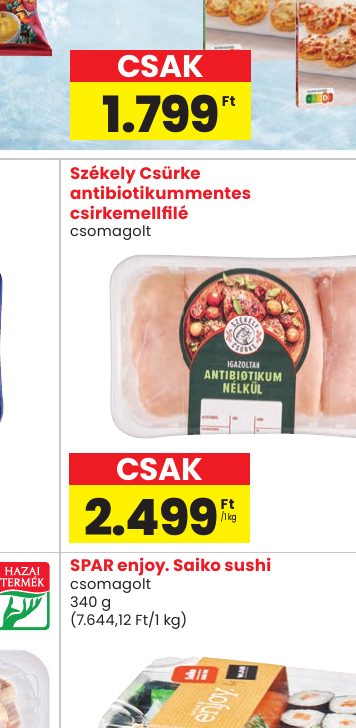 Székely Csürke antibiotikummentes csirkemellfilé