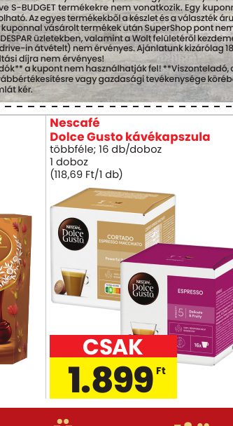 Nescafé Dolce Gusto kávékapszula