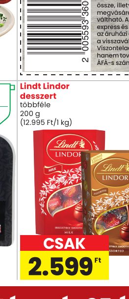 Lindt Lindor desszert