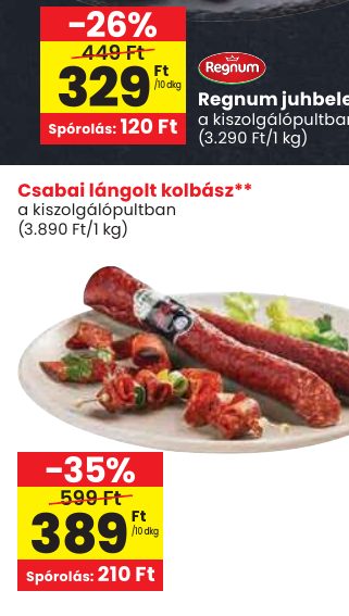 Csabai lángolt kolbász**