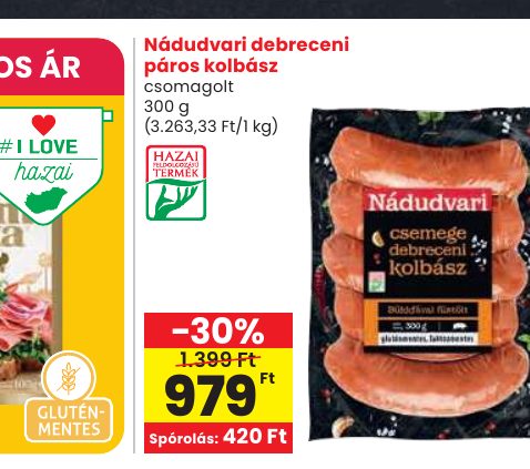 Nádudvari debreceni páros kolbász