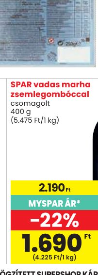 SPAR vadas marha zsemlegombóccal